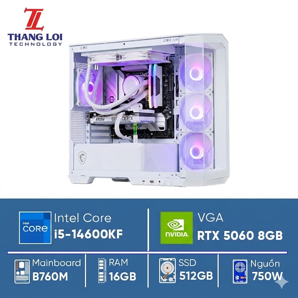PC GAMING Core i5 14600KF | 16GB 512GB RTX 5060 8GB